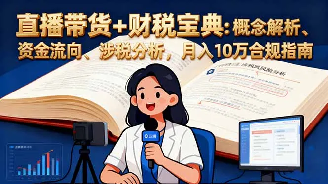 直播带货+财税宝典：概念解析、资金流向、涉税分析，月入10万合规指南-网亿资源平台