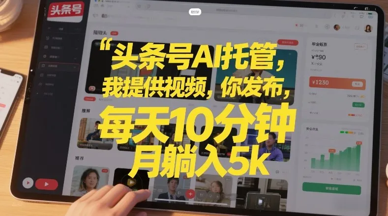 头条号AI托管，我提供视频，你发布，每天10分钟，月躺入5k+【揭秘】-网亿资源平台