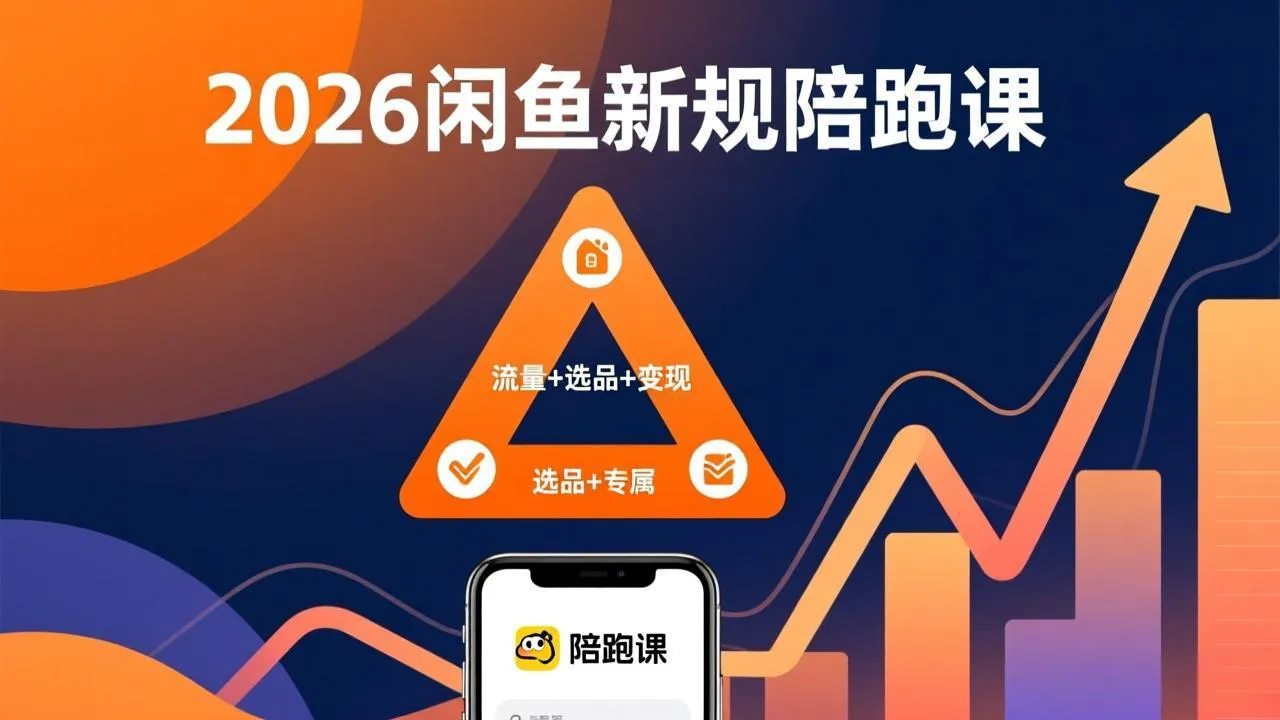 2026闲鱼高阶陪跑课全新上线，带你吃透新规玩转选品流量，从零搭建稳定变现盈利体系-网亿资源平台