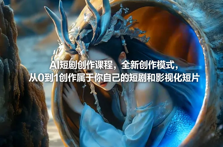 AI短剧创作课程，全新创作模式，从0到1创作属于你自己的短剧和影视化短片-网亿资源平台