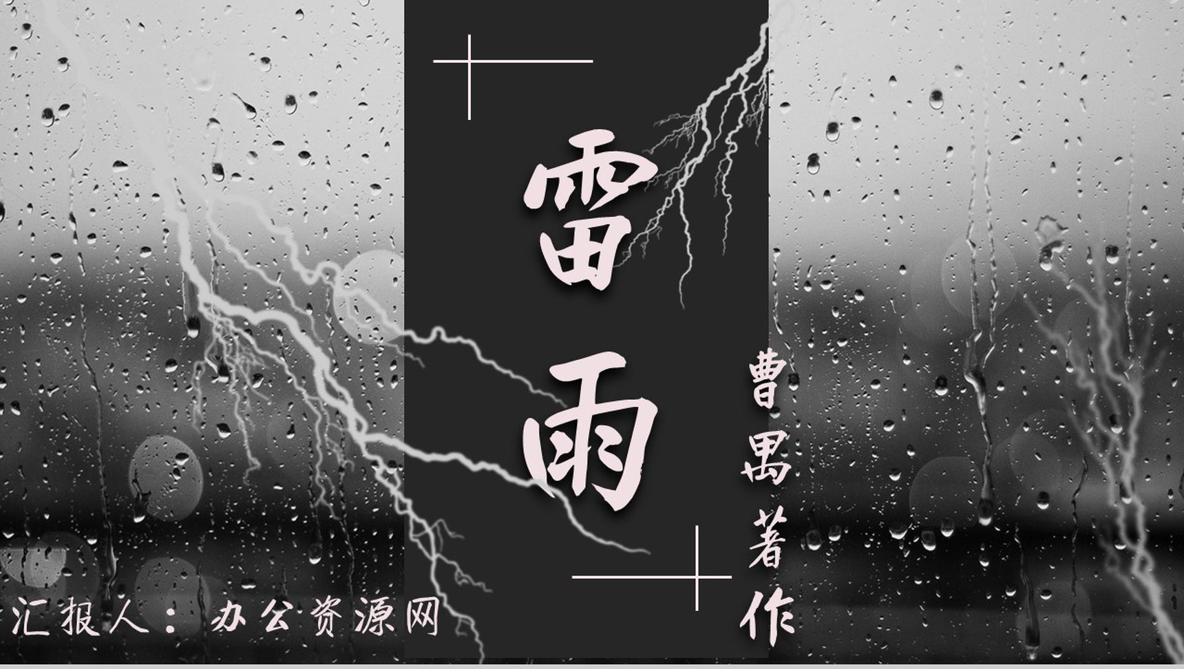 教师备课曹禺《雷雨》艺术特色名著逻辑梳理PPT模板-1