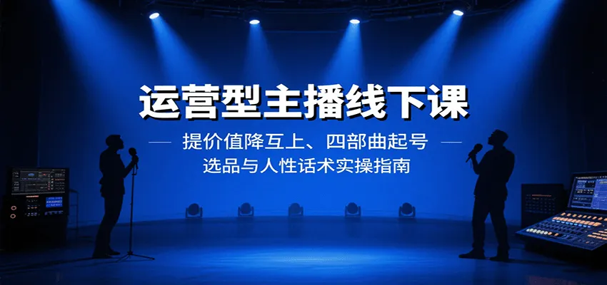 运营型主播线下课：提价值降互上、四部曲起号、选品与人性话术实操指南-网亿资源平台