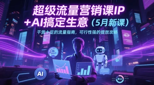 超级流量营销课IP+AI搞定生意（5月新课）干货十足的流量指南，可行性强的提效攻略-网亿资源平台