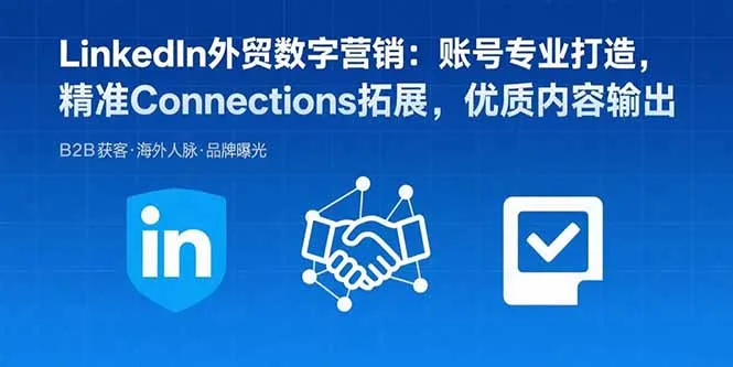 LinkedIn外贸数字营销：账号专业打造，精准Connections拓展，优质内容输出-网亿资源平台