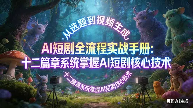 AI 短剧全流程实战手册：从选题到视频生成，十二篇章系统掌握 AI 短剧核心技术-网亿资源平台