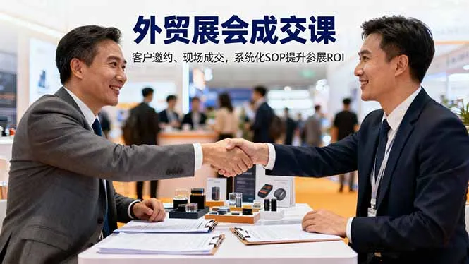 外贸展会成交课，含目标制定、客户邀约、现场成交，系统化SOP提升参展ROI-网亿资源平台