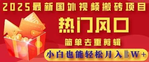 2025最新视频搬砖项目，热门风口，简单去重剪辑，小白也能轻松月入过W-网亿资源平台