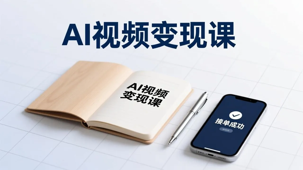 AI视频变现课，学完即可创作短片、接商单，实现副业增收，单项目报价可达千元-网亿资源平台
