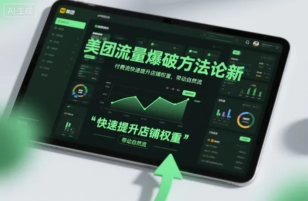 美团流量爆破方法论，付费流快速提升店铺权重，带动自然流-网亿资源平台